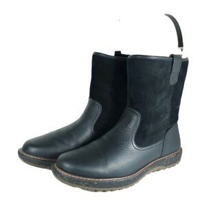 Abeo Men's Bryson US10,5 Full Grain Black Leather PullUp Orthotic Shearling Boot